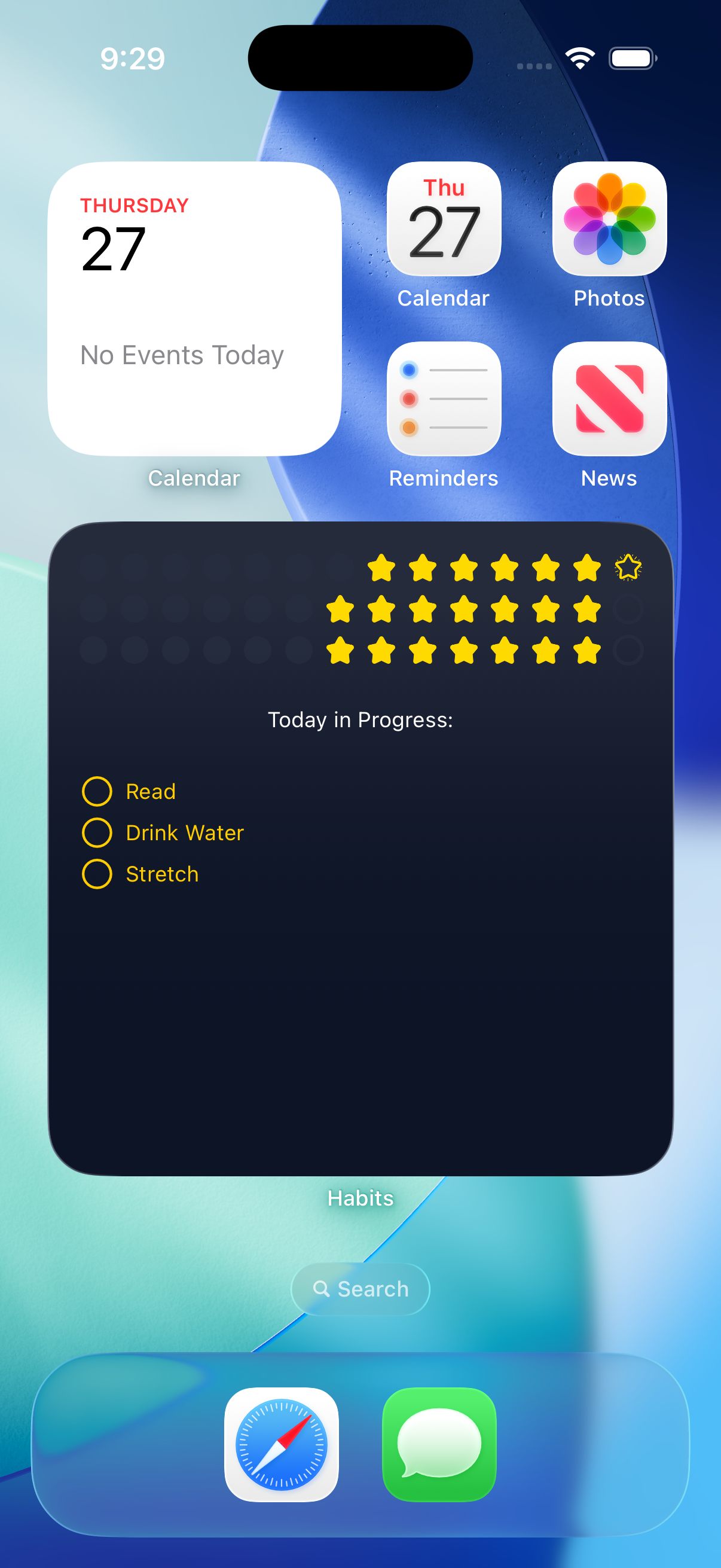 Large widget